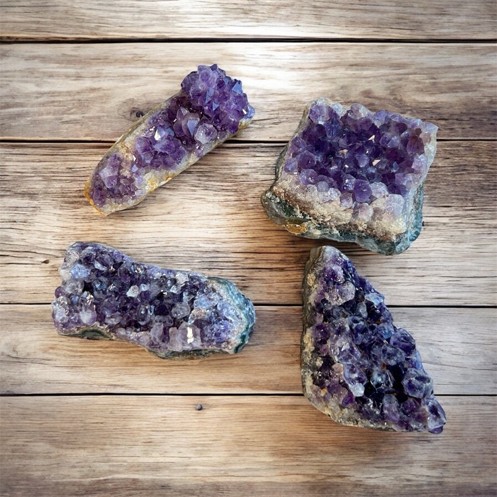 Amethyst Crystal Cluster Set